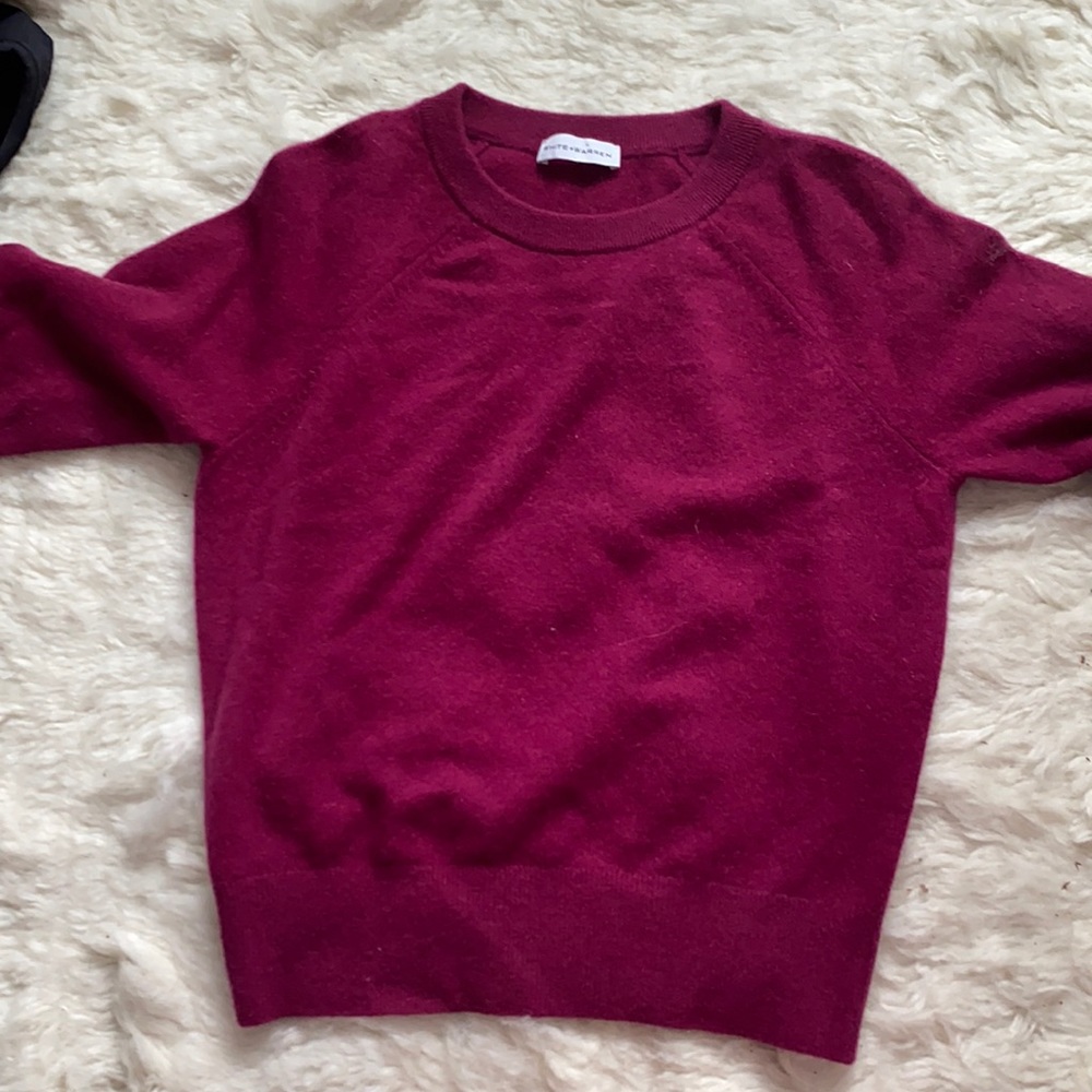 Cashmere sweatshirt by whitewarren in black cherry
